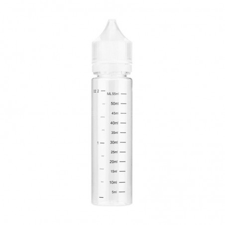 Flacon 60mL gradué transparent