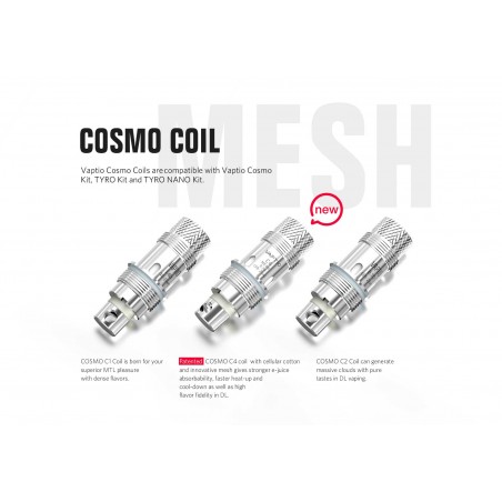 Résistances Cosmo Vaptio C1, C2 et C4